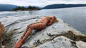 Doing my best mermaid impression after getting tied up on a week long kayak trip'