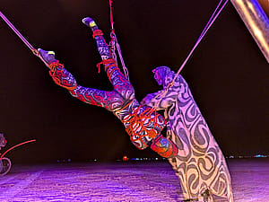 Wishing on a star at burning man'