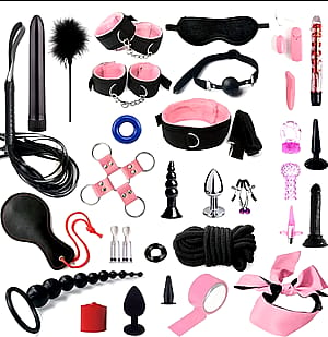 Heyyy first time selfbondage with good toys! Can yall help me create an scene? And there’s more toys and clothing. Check the post'