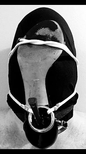 Selfbondage One use for a homemade ring gag'