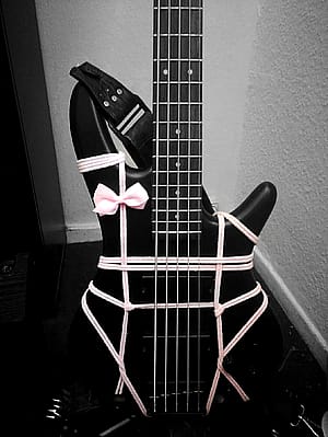 Shibari Design on my bass guitar'