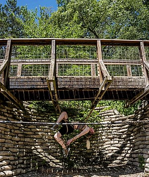 Went on a hike and found this bridge to get suspended under!'