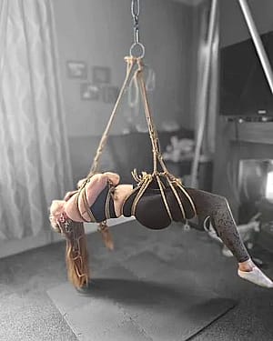 Edited picture of our first suspension practice at home'