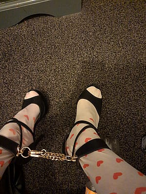 Selfbondage ankles all nice and cuffed'