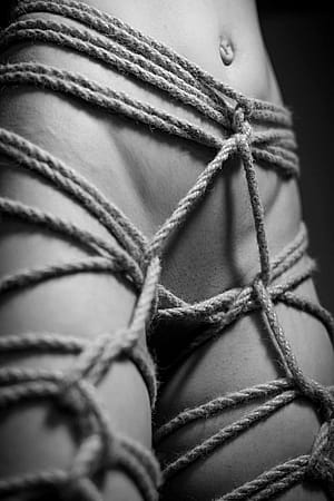 I did improvised shibari harness.'